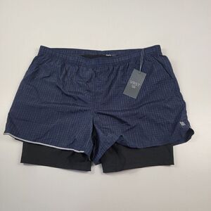 All-In Shorts Athletic Hybrid Run Shorts Lined Men's Size XL VRST NWT Blue